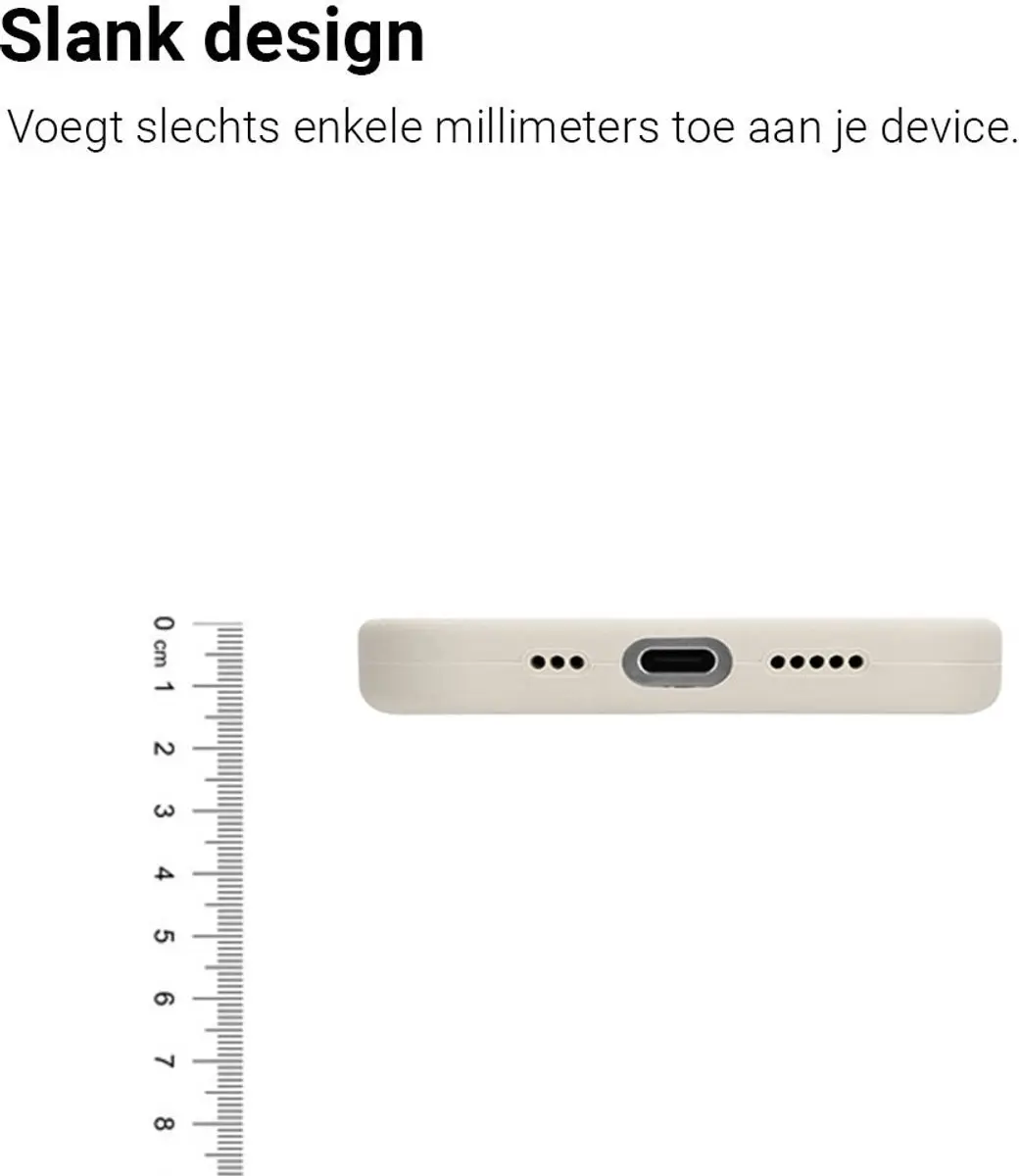 MobiQ Liquid Siliconen Hoesje 46-01440 - iPhone 17 Pro Max - Lichtgrijs