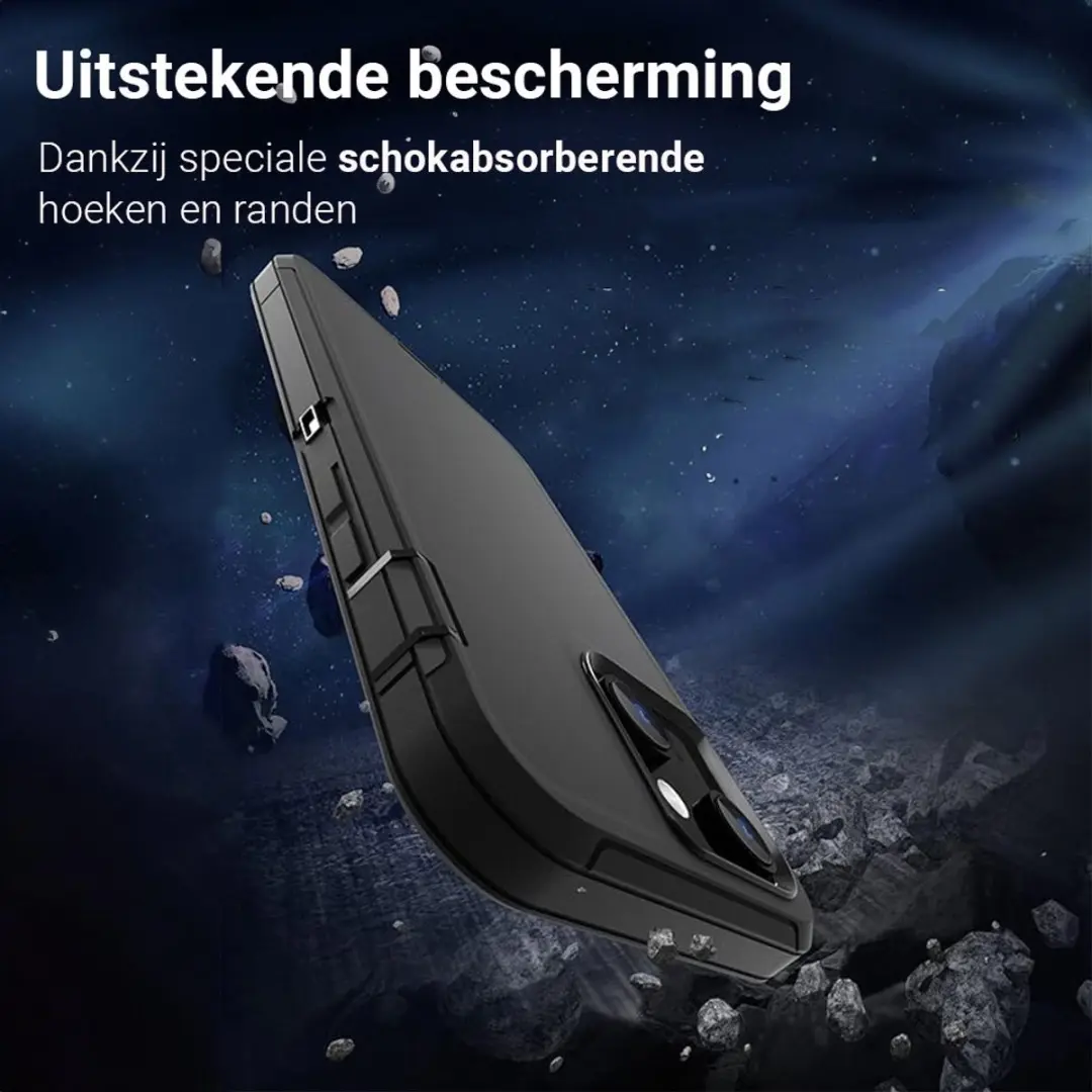 MobiQ 13-03118 Extreme Armor Hoesje iPhone 15 Plus - Zwart