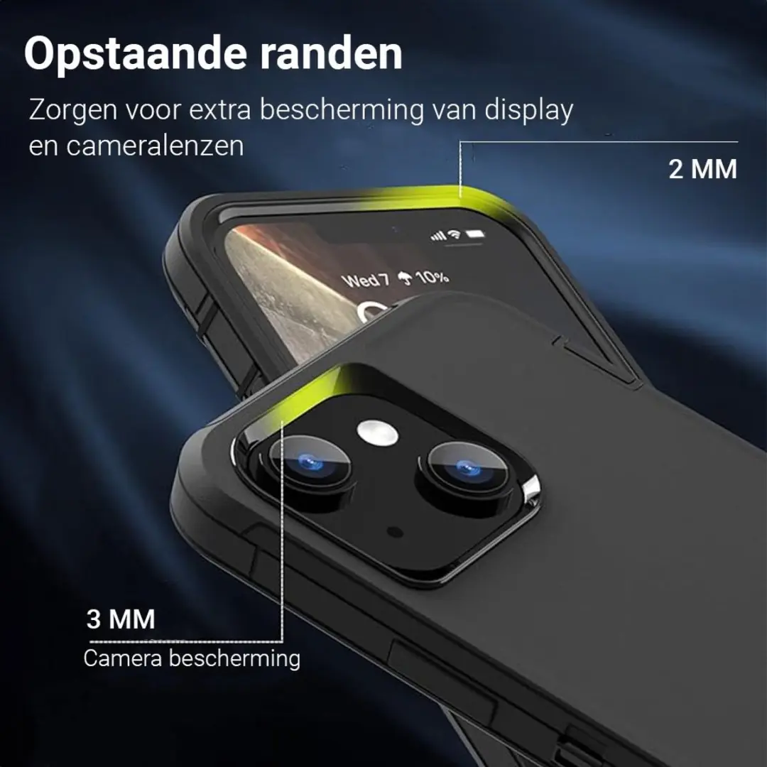 MobiQ 13-03118 Extreme Armor Hoesje iPhone 15 Plus - Zwart