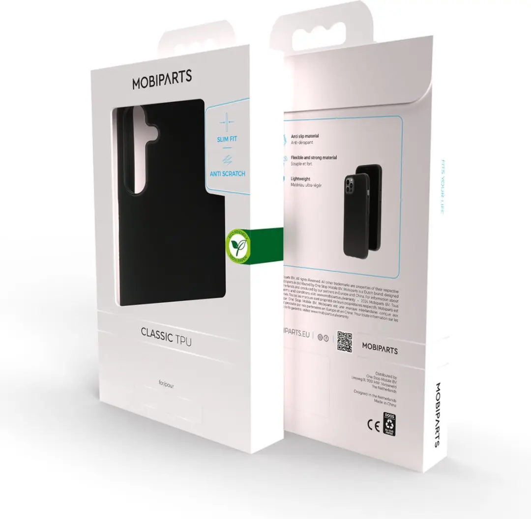 Mobiparts Classic TPU Hoesje MP-5002132 - Samsung Galaxy A25 - 2x Glas Screenprotectors - Zwart