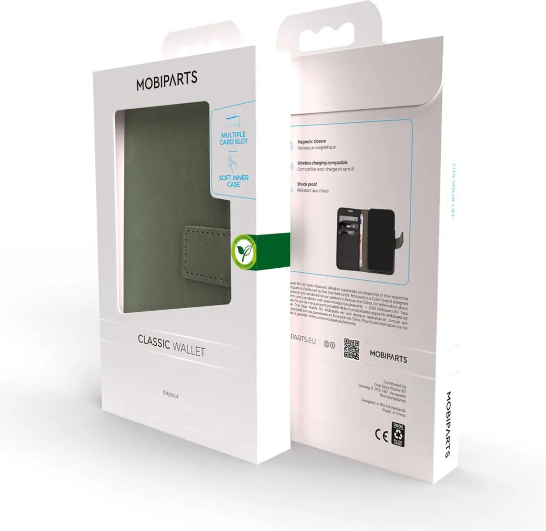 Mobiparts Classic Wallet Hoesje MP-5000538 - Groen - 3 Pasjes