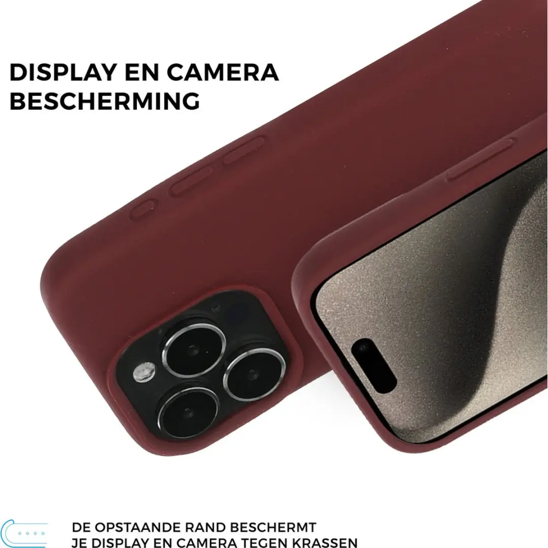 Mobiparts Silicone Cover iPhone 15 Pro - Paars/Rood MP-5002007