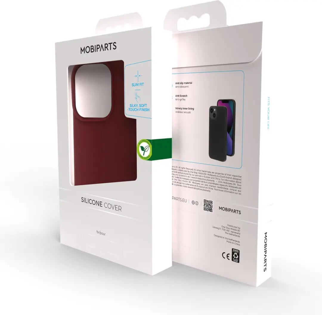 Mobiparts Silicone Cover iPhone 15 Pro - Paars/Rood MP-5002007
