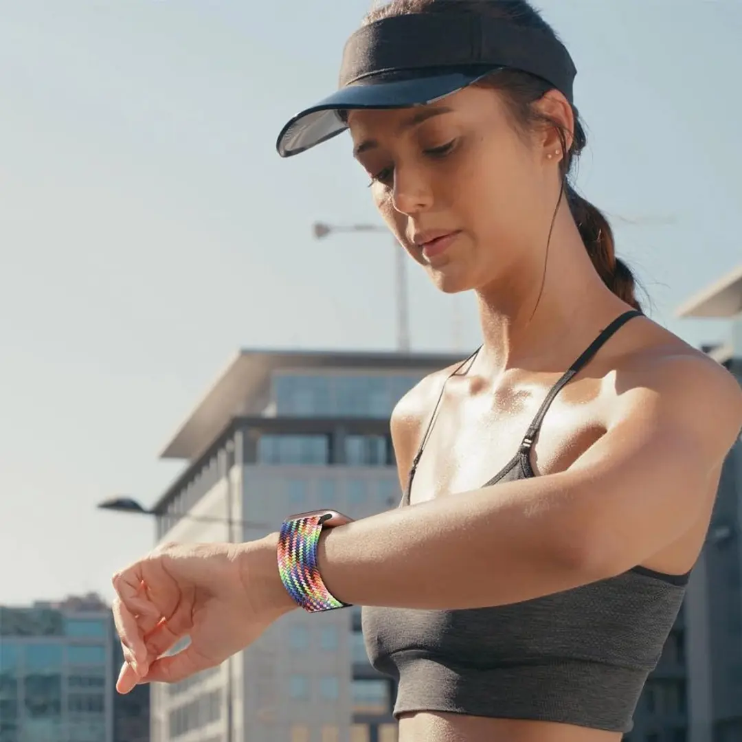MobiQ Apple Watch Band 41mm - Regenboog