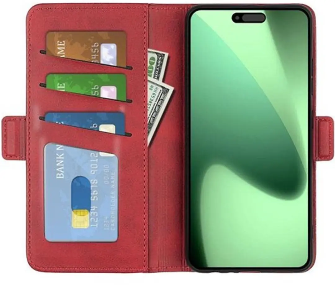 MobiQ PU Lederen Wallet Hoesje iPhone 17 Pro Max