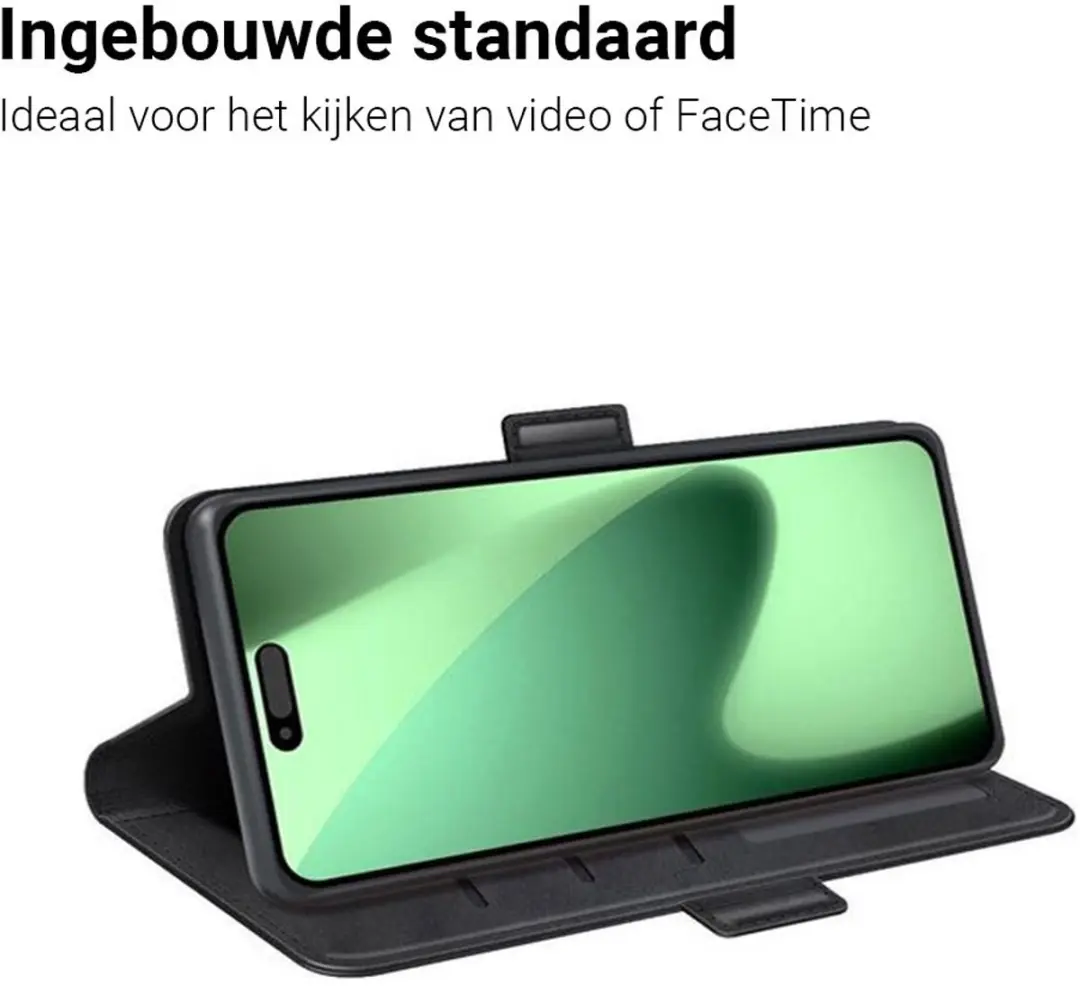 MobiQ PU Lederen Wallet Hoesje iPhone 17 Pro Max - Rood - MPN 46-01474