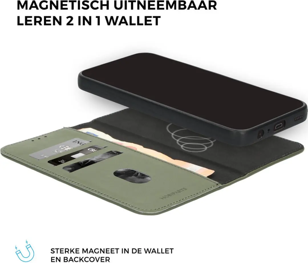 Mobiparts Leather 2-in-1 Wallet Case MP-5001651 - Groen