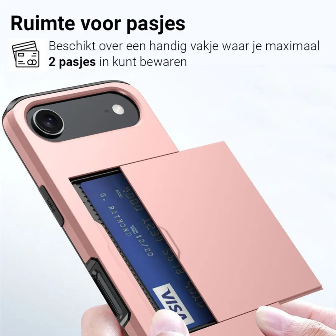 MobiQ Hybrid Card iPhone Air Hoesje 46-01122 - Roze