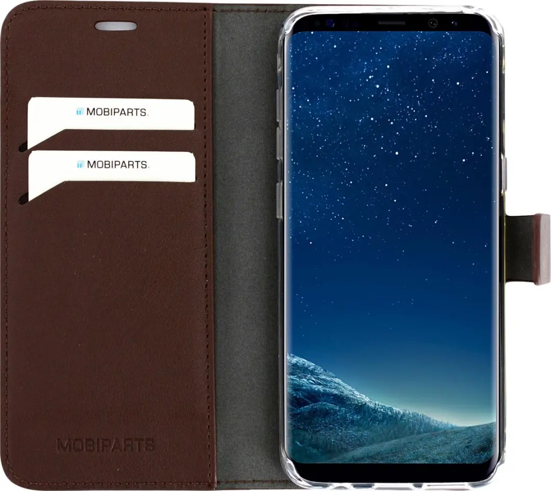 Mobiparts MP-73960 Hoesje Samsung Galaxy S8 - Wallet - Eco Leer Bruin - afbeelding 6 van 6