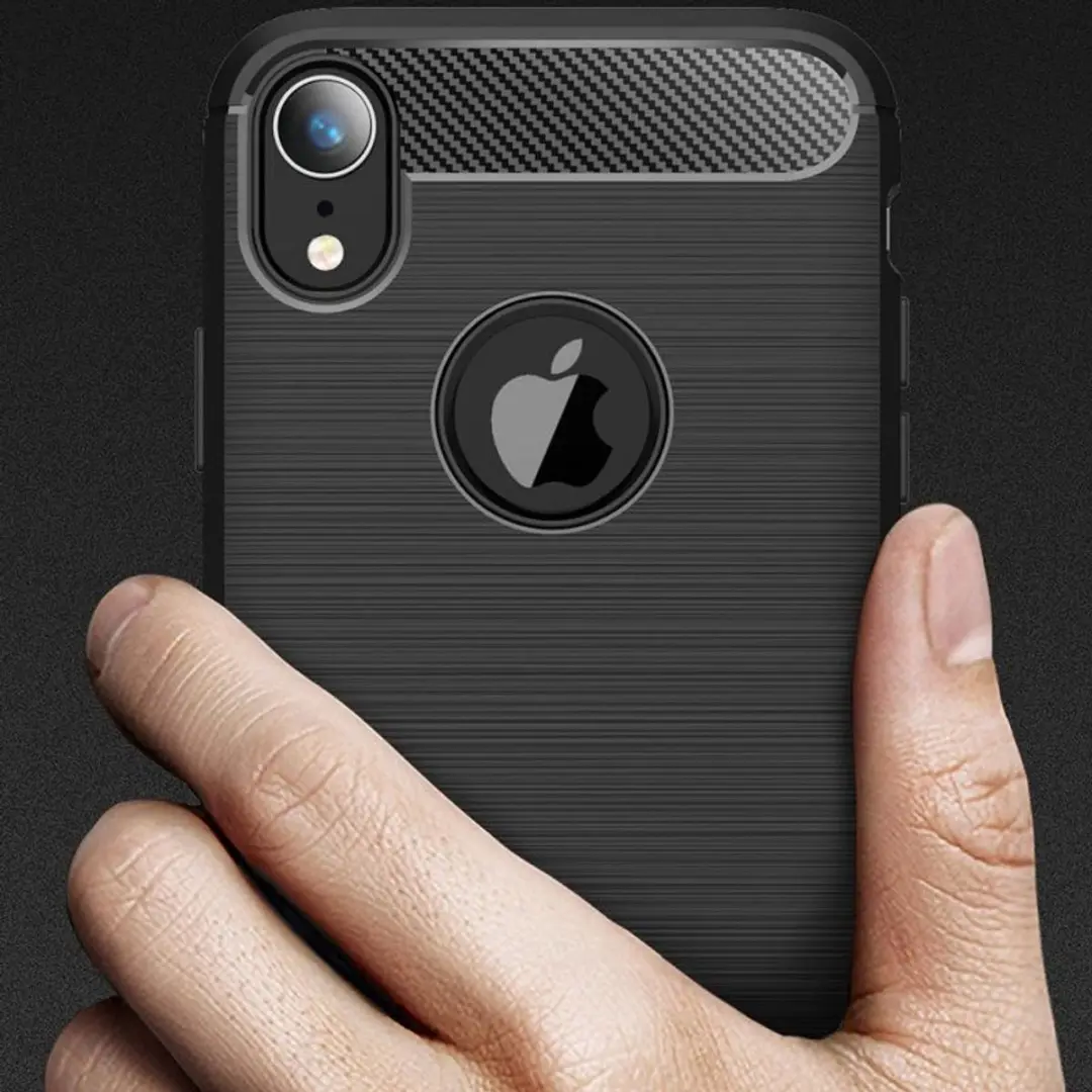 MobiQ Carbon Look Hoesje iPhone XR - mobiq-15151