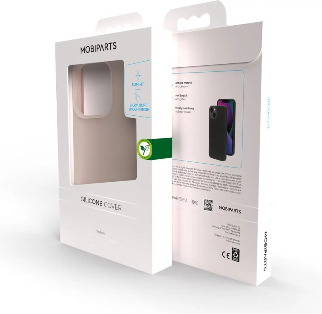 Mobiparts Silicone Cover iPhone 14 Pro MP-5001205 - Roze/Beige