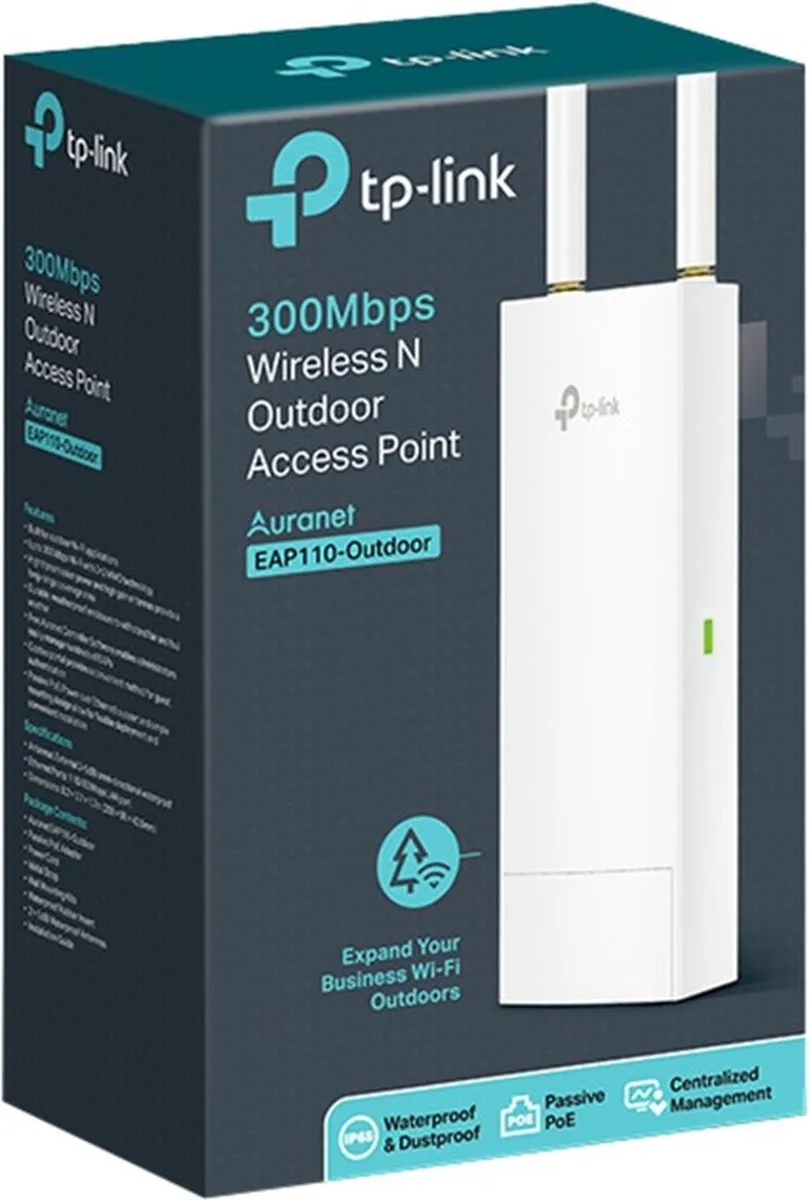 TP-Link Omada EAP110-OUTDOOR Outdoor Access Point - 300Mbit/s - Wit