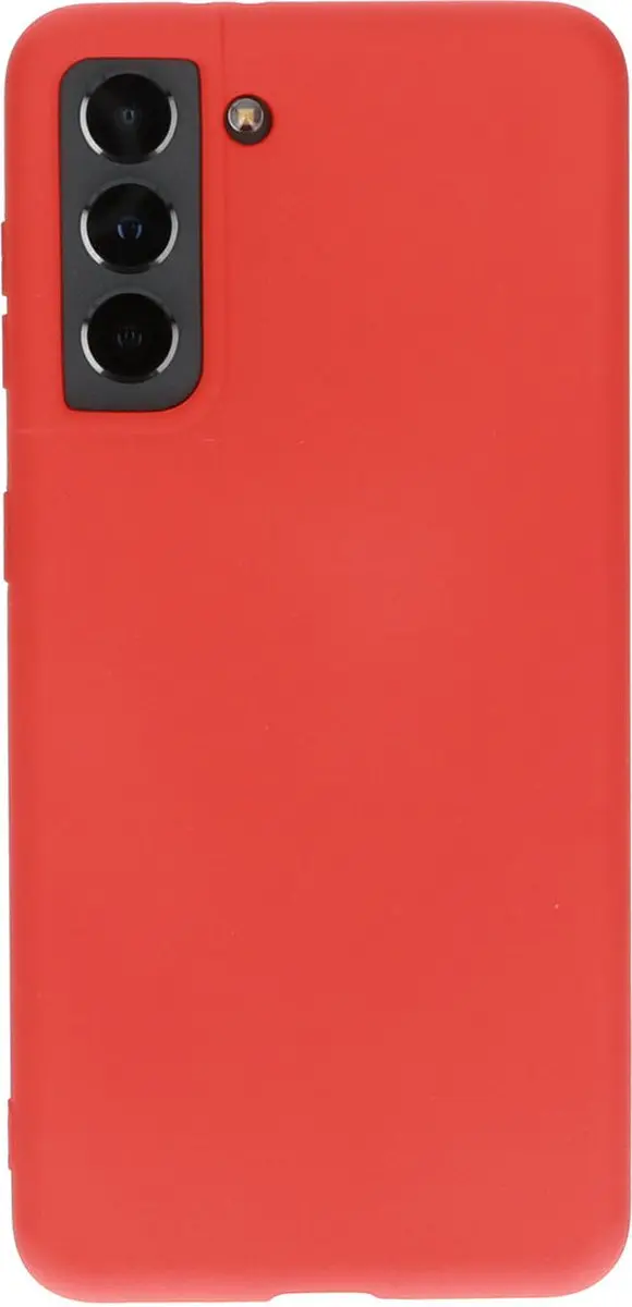 Mobiparts Hoesje Samsung Galaxy S21 Siliconen - Rood MP-112920