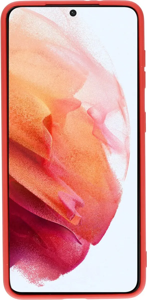 Mobiparts Hoesje Samsung Galaxy S21 Siliconen - Rood MP-112920
