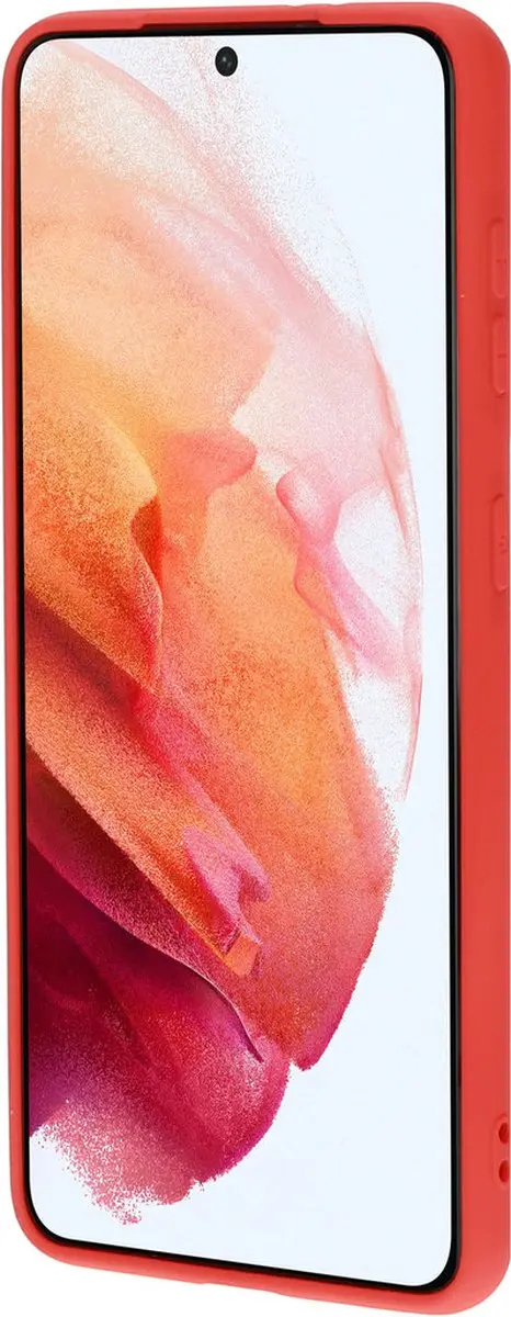 Mobiparts Hoesje Samsung Galaxy S21 Siliconen - Rood MP-112920