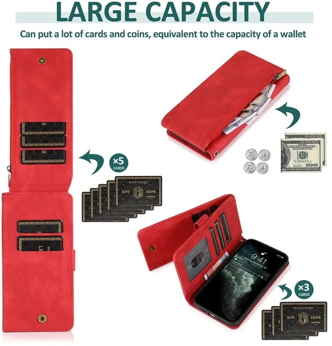 MobiQ 46-00336 Wallet Hoesje iPhone 16 Pro - Rood