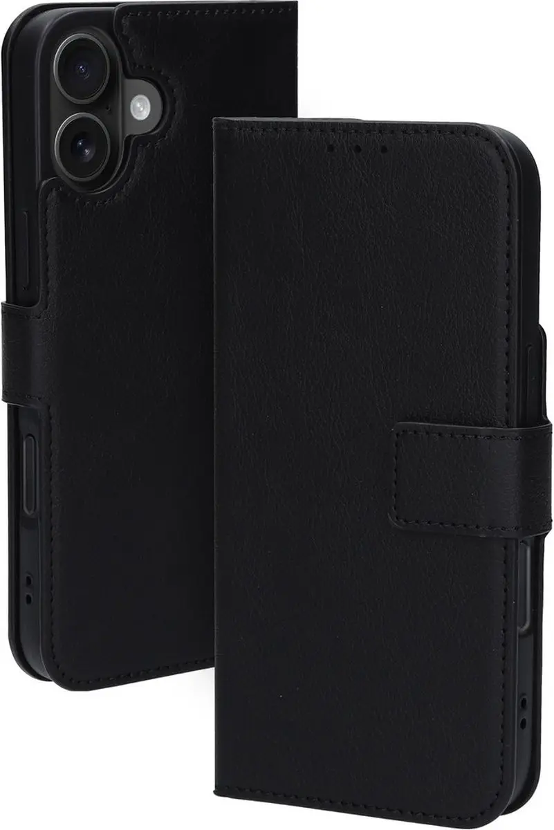 Mobiparts MP-127202 Hoesje iPhone 16 Plus - Wallet Eco Leer - Zwart - afbeelding 6 van 6