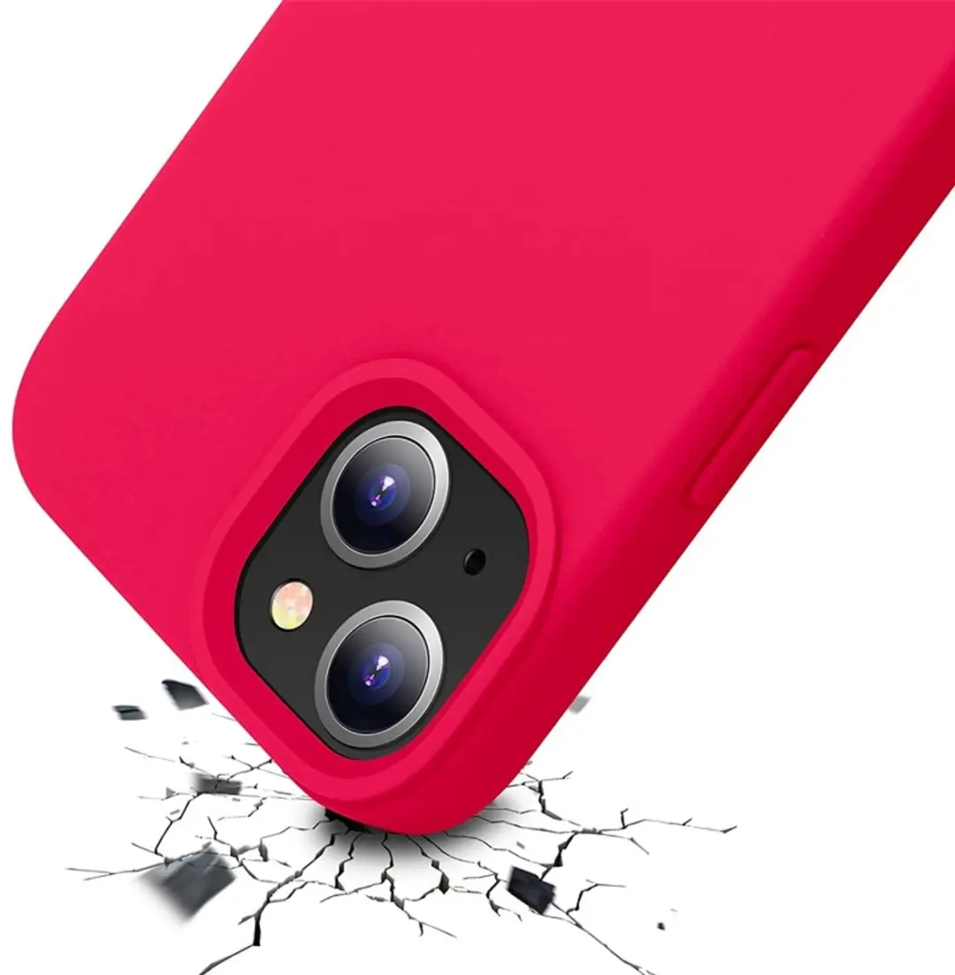 MobiQ iPhone 13 Siliconen Hoesje - Rood - 13-01558