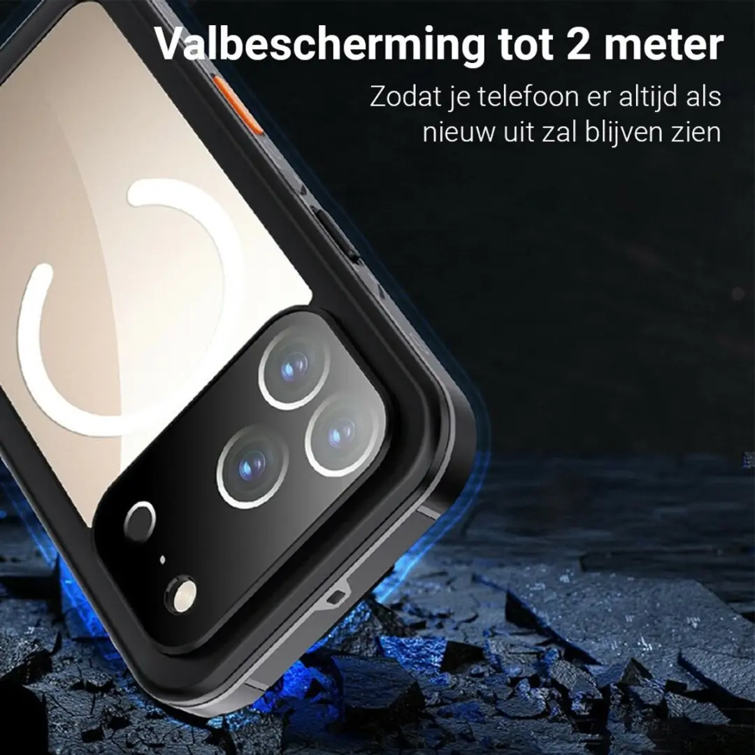 MobiQ Waterdicht Hoesje iPhone 17 Air 46-01263 - Zwart