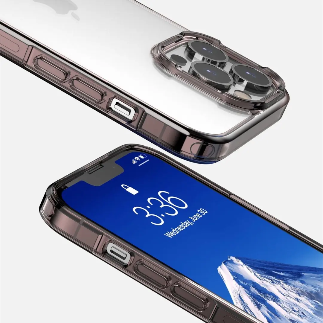 MobiQ Transparant Schokbestendig Hoesje iPhone 16 Pro - Smoke - 46-00323