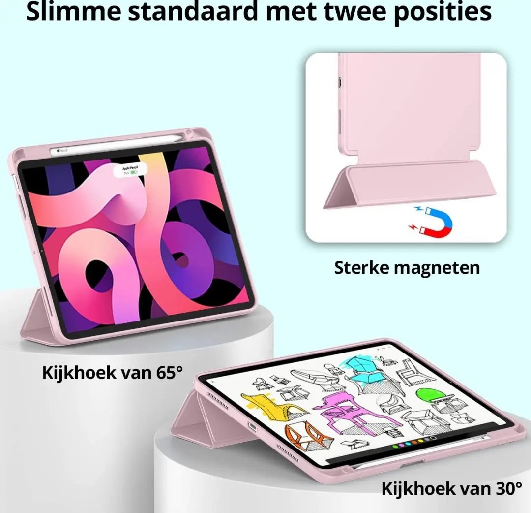 MobiQ Flexibele Folio Hoes 13-00507 - iPad Air 10.9 inch - Roze
