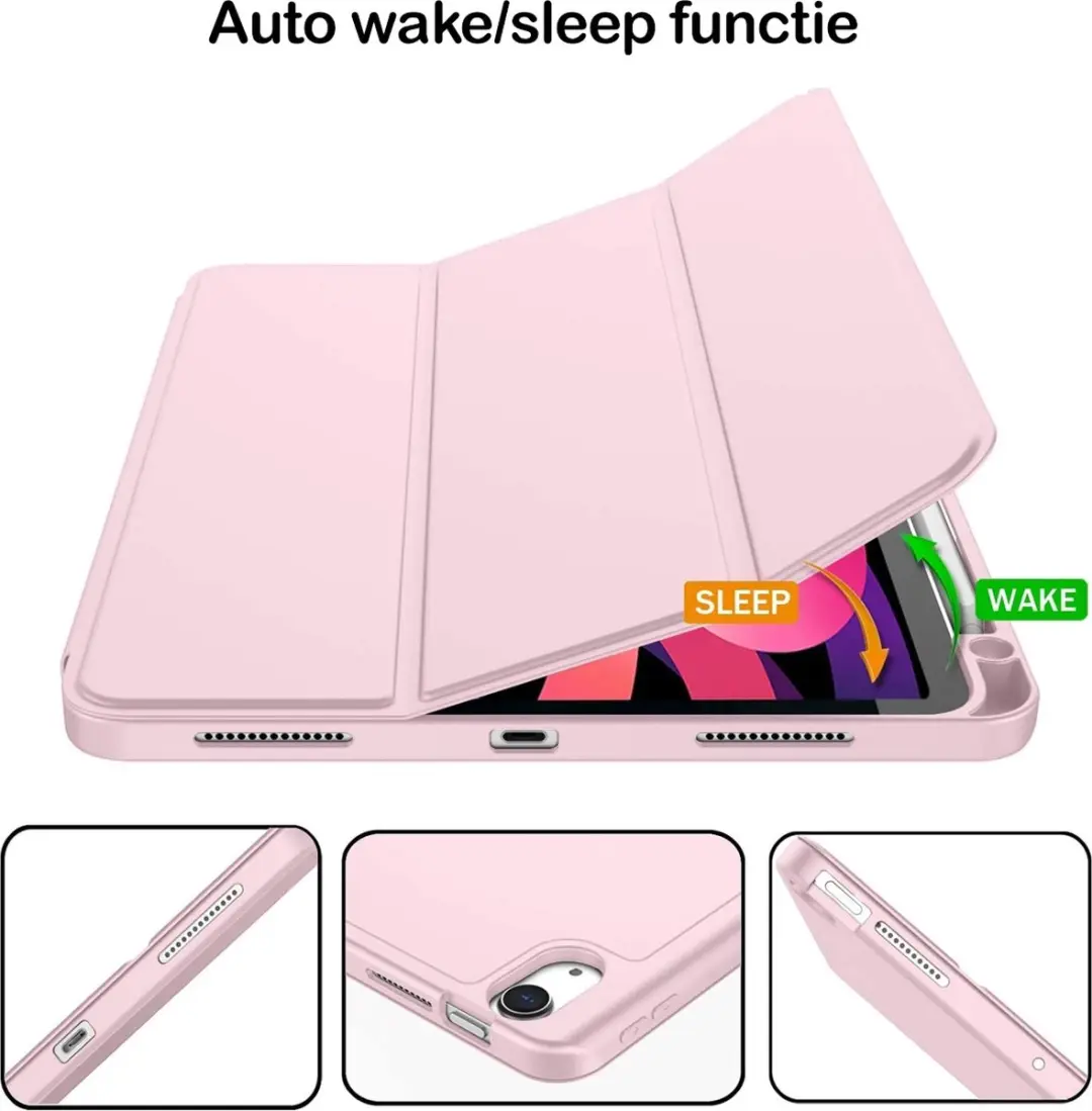 MobiQ Flexibele Folio Hoes 13-00507 - iPad Air 10.9 inch - Roze