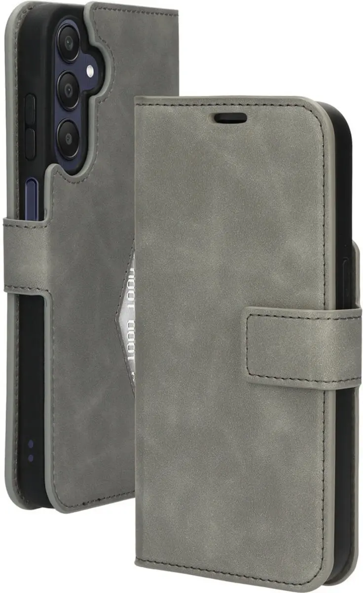 Mobiparts MP-125664 Hoesje Samsung Galaxy A25 - Wallet Eco Leer Grijs