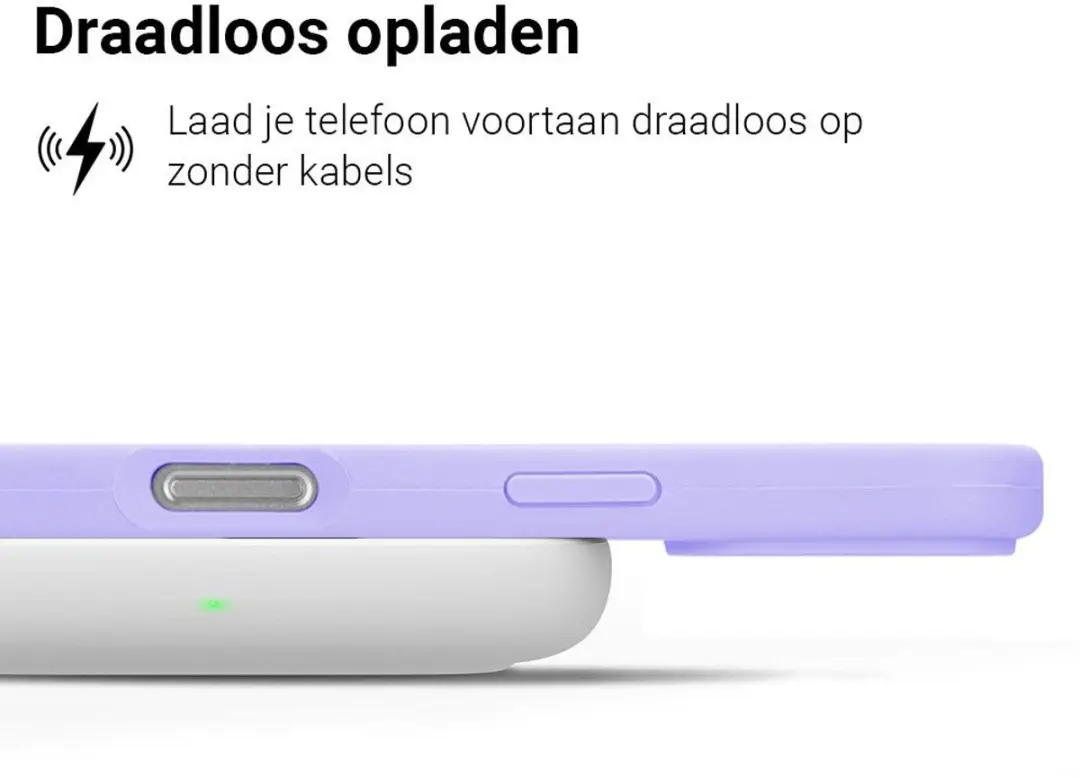 MobiQ Liquid Siliconen Hoesje iPhone 17 Pro Max 46-01436 - Paars