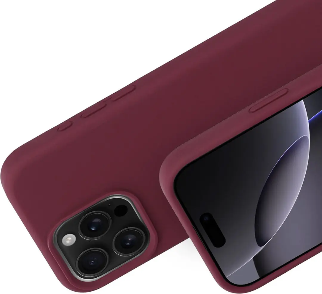 Mobiparts MP-127666 Hoesje iPhone 16 Pro Max - Siliconen - Paarsrood