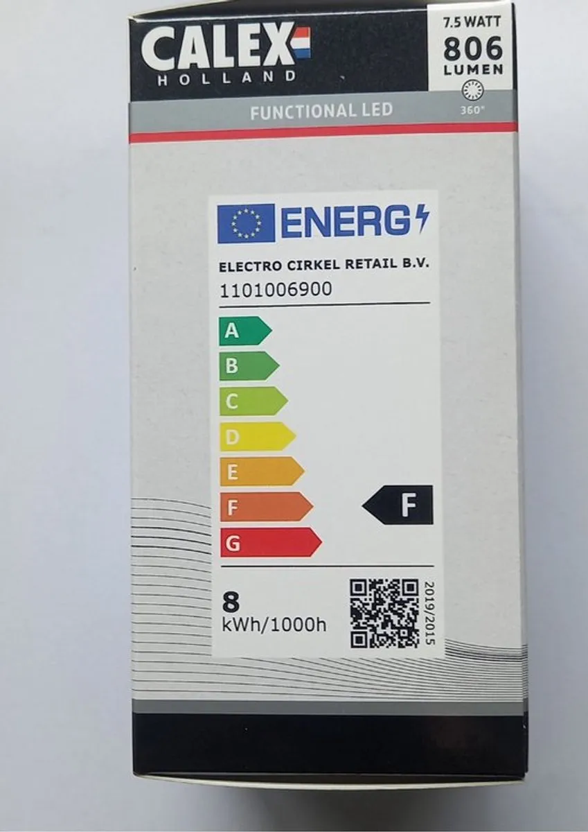Calex LED Lamp 7,5W E27 Warm Wit 806 Lumen - 2 Stuks
