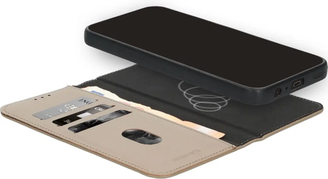 Mobiparts MP-128589 Hoesje Samsung Galaxy S25 - Wallet 2-in-1 Beige