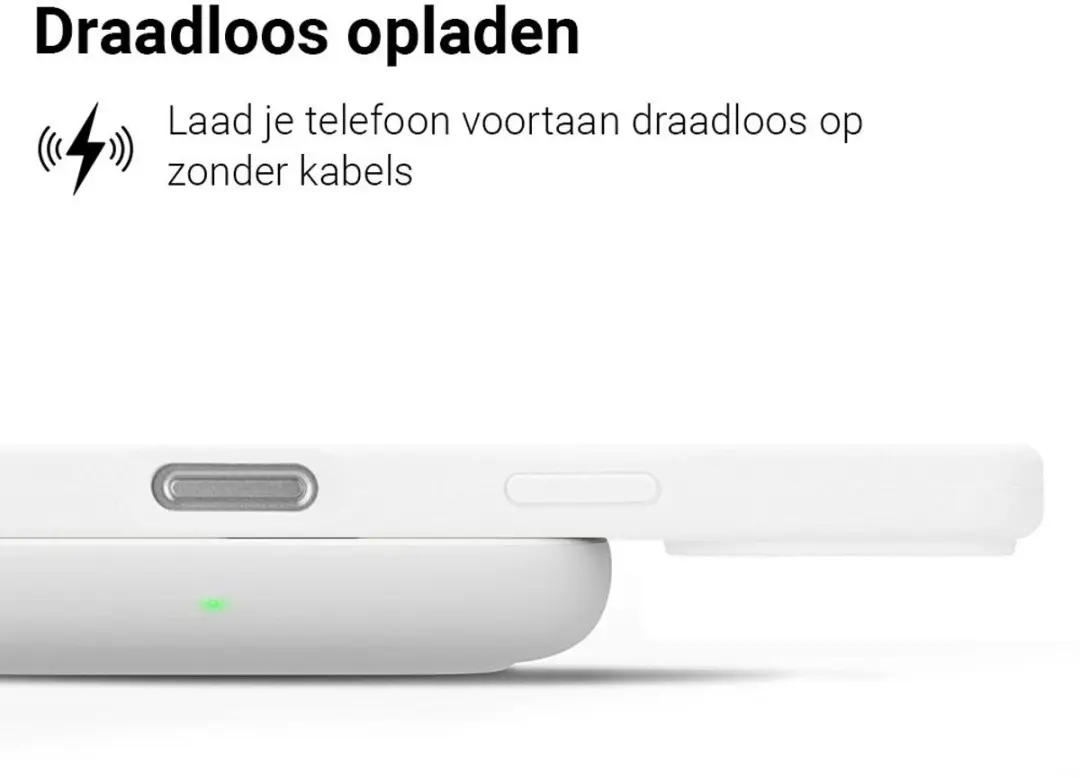 MobiQ Liquid Silicone Hoesje iPhone 16 Pro Max 46-00375 - Wit