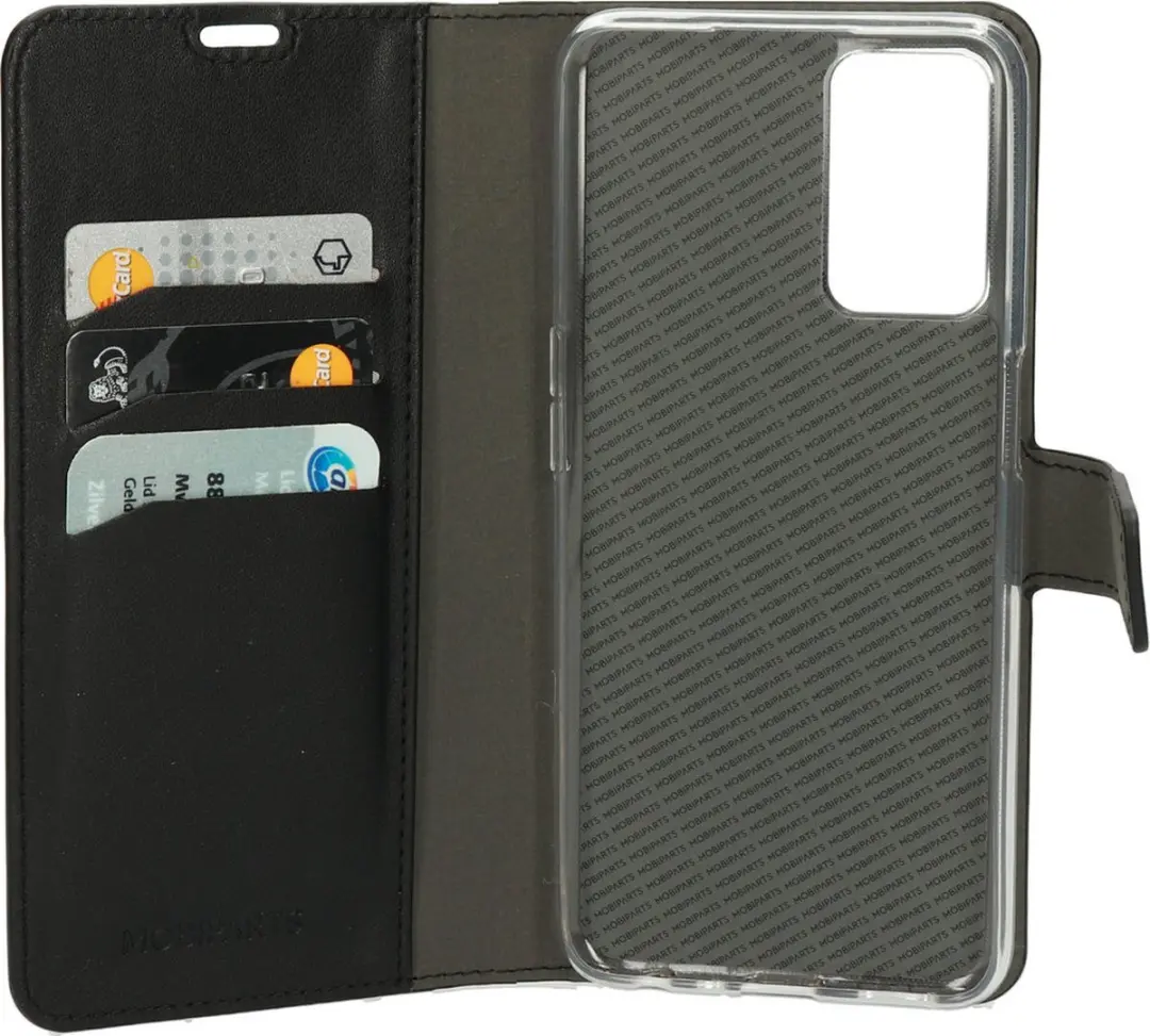 Mobiparts MP-121317 Hoesje Oppo A16 Wallet - Eco Leer - Zwart