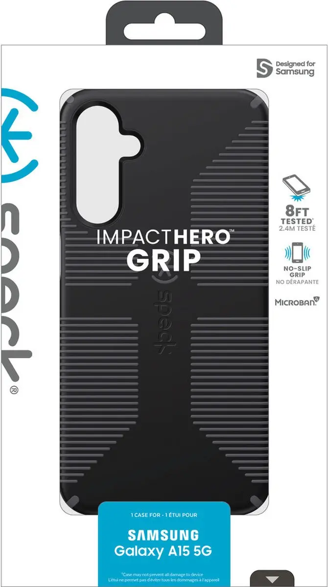 Speck Impact Hero 150607-3134 Hoes Samsung Galaxy A15 - Zwart - afbeelding 6 van 6