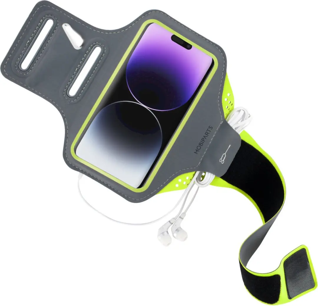 Mobiparts Hardlooparmband iPhone 14 Pro MP-122635 - Groen