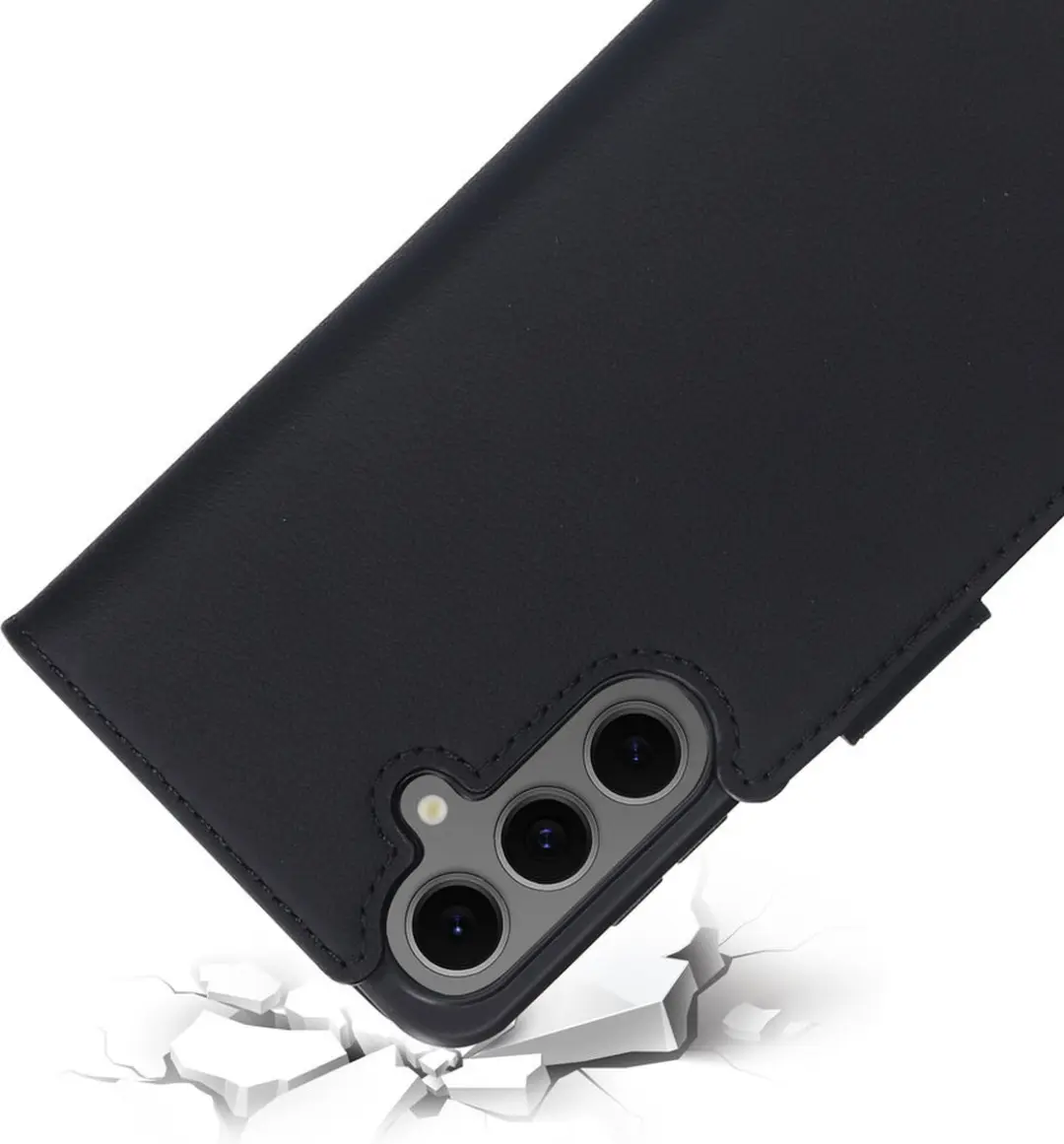 Mobiparts MP-127907 Leather Wallet Case Samsung Galaxy S24 FE - 3 Stuks - Zwart