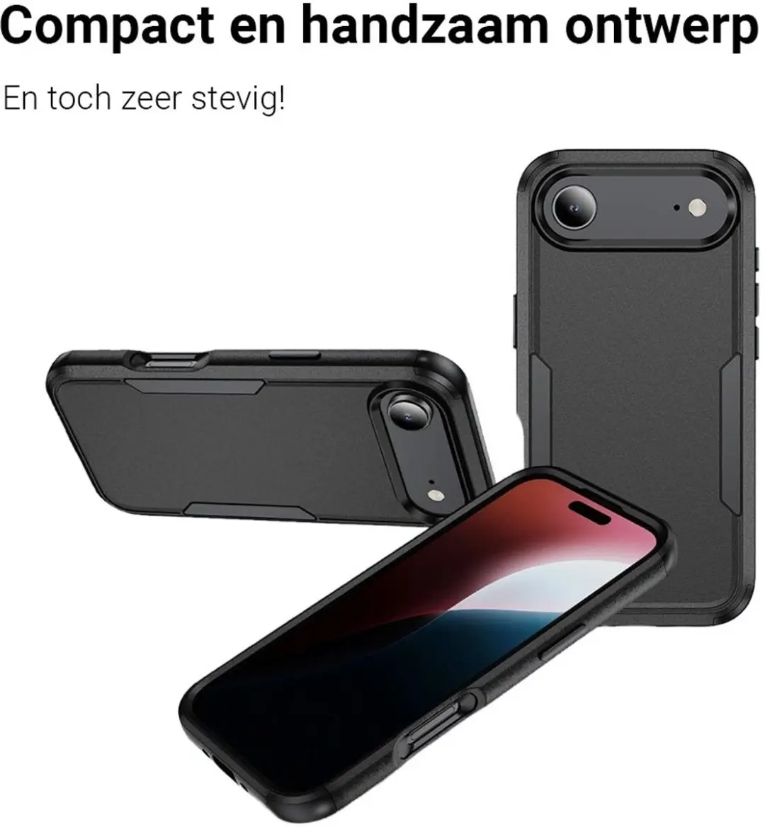 MobiQ Layered Armor Hoesje 46-01299 - iPhone 17 Air - Zwart