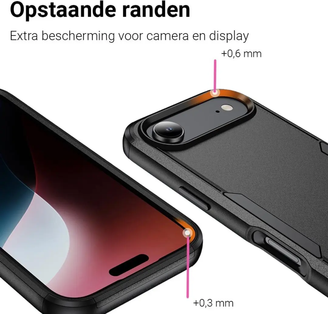 MobiQ Layered Armor Hoesje 46-01299 - iPhone 17 Air - Zwart
