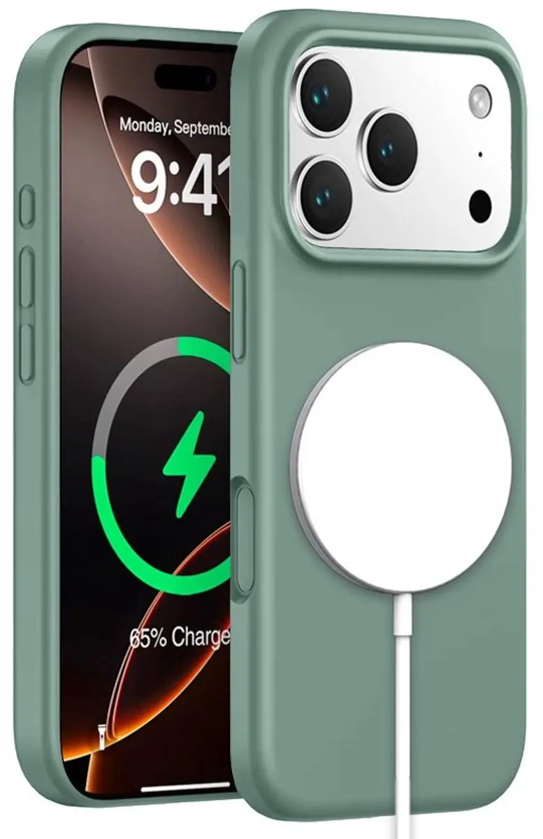 MobiQ Siliconen MagSafe Hoesje iPhone 17 Pro Max 46-01599 - Groen