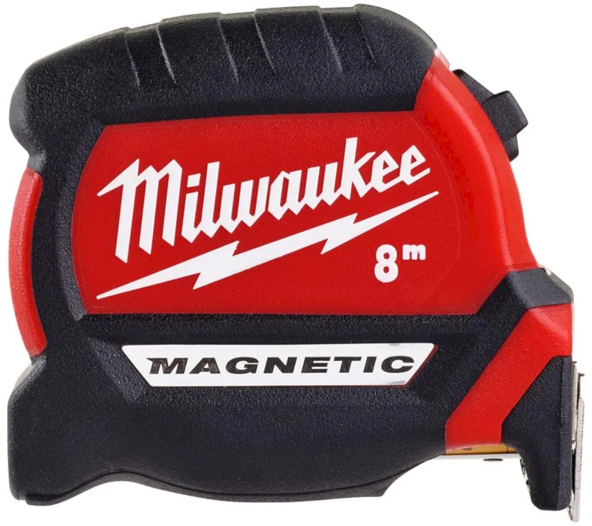 Milwaukee 4932464600 Rolmaat Magnetisch 8m x 27mm - Zwart/Rood
