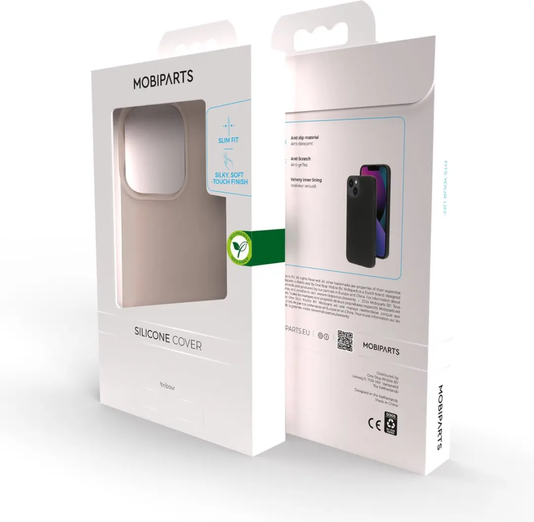 Mobiparts MP-5002018 Silicone Hoesje iPhone 15 Pro - Roze/Beige