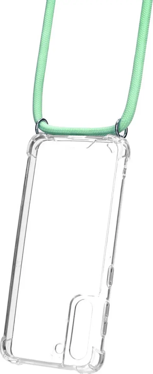 Mobiparts Lanyard Case MP-112088 - Samsung Galaxy S21 Groen Transparant