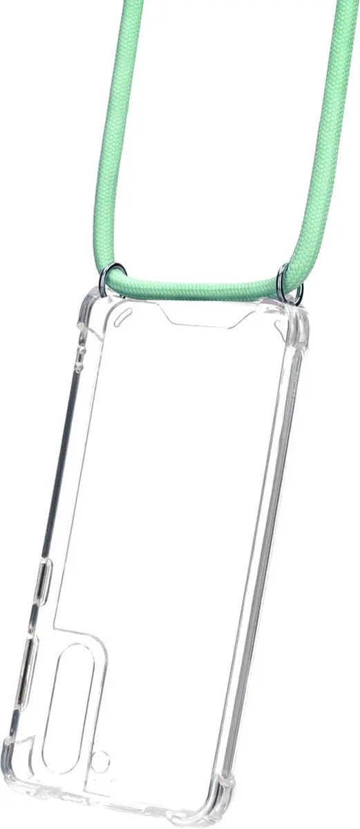 Mobiparts Lanyard Case MP-112088 - Samsung Galaxy S21 Groen Transparant