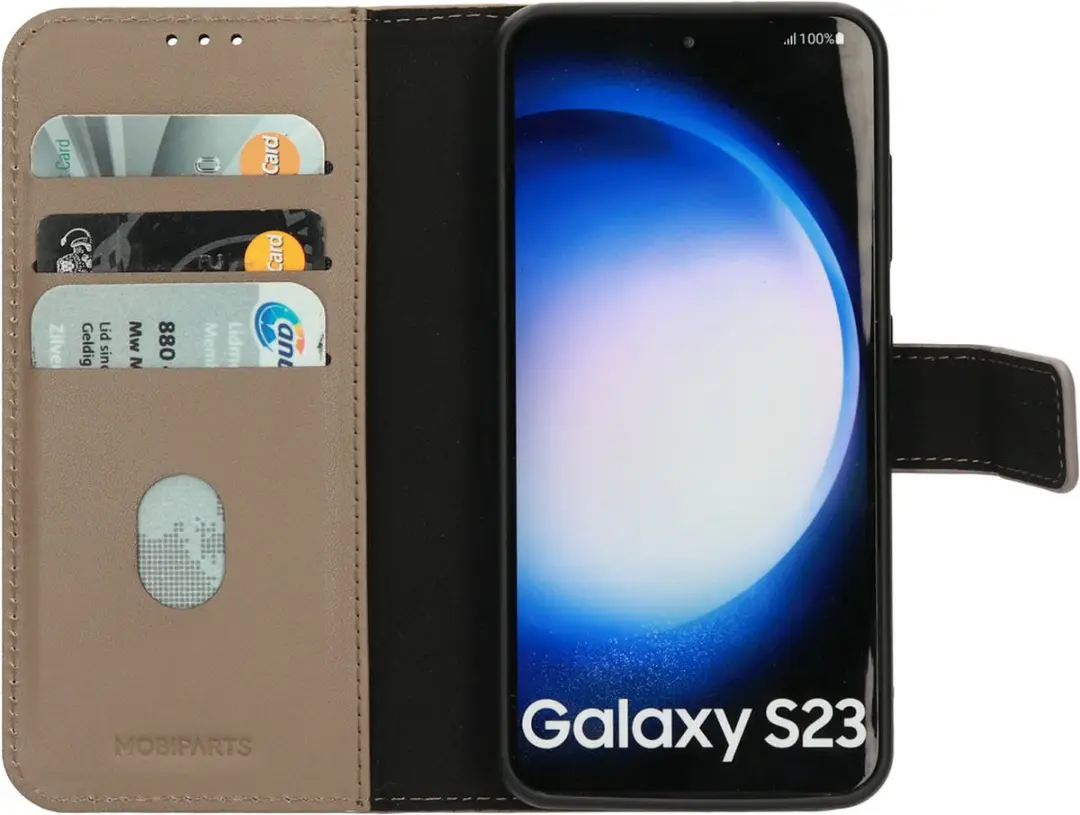 Mobiparts MP-124257 Hoesje Samsung Galaxy S23 - Wallet 2-in-1 Beige