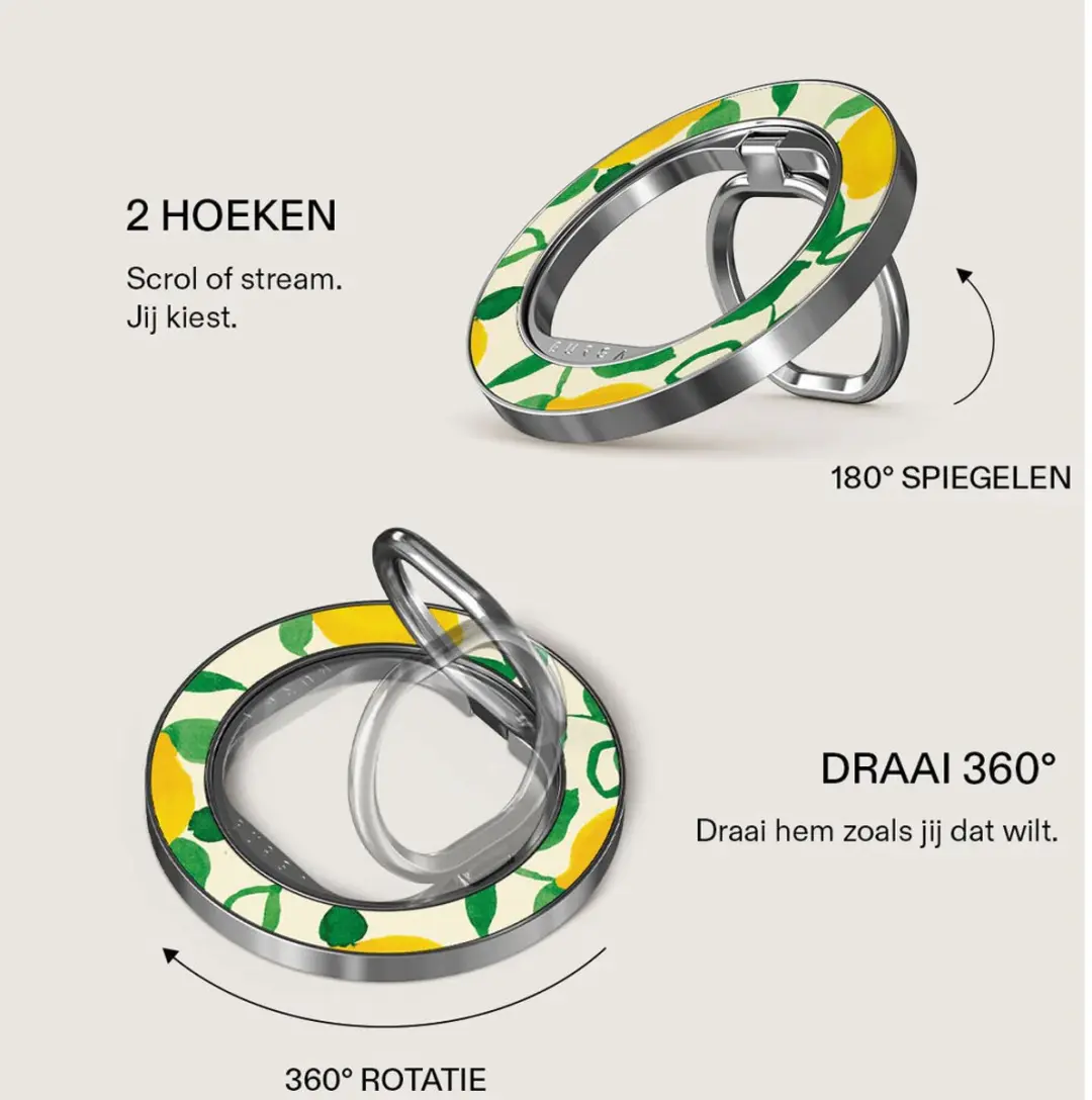Burga MagSafe Ring Holder Zilver - Capri