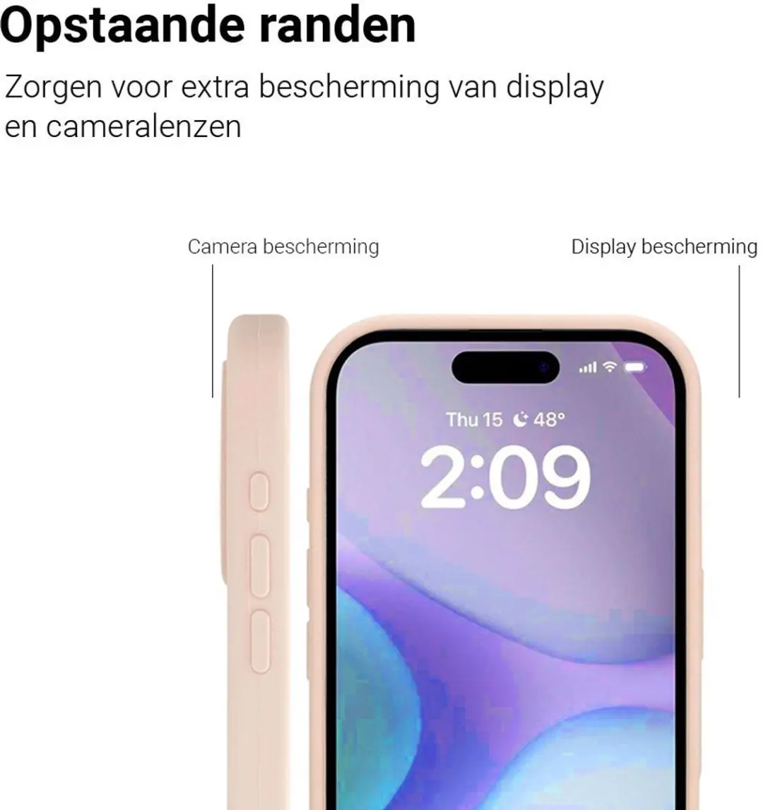 MobiQ Liquid Siliconen Hoesje 46-01434 - iPhone 17 Pro Max - Roze