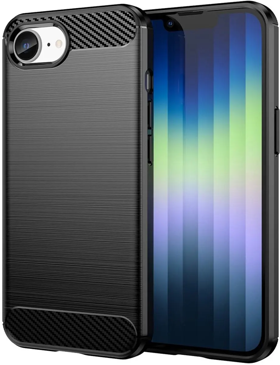 MobiQ Carbon Look Hoesje voor iPhone 16e 46-00820