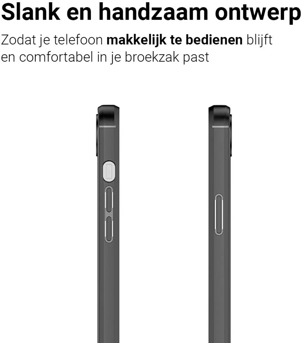 MobiQ Carbon Look Hoesje voor iPhone 16e 46-00820 - Zwart