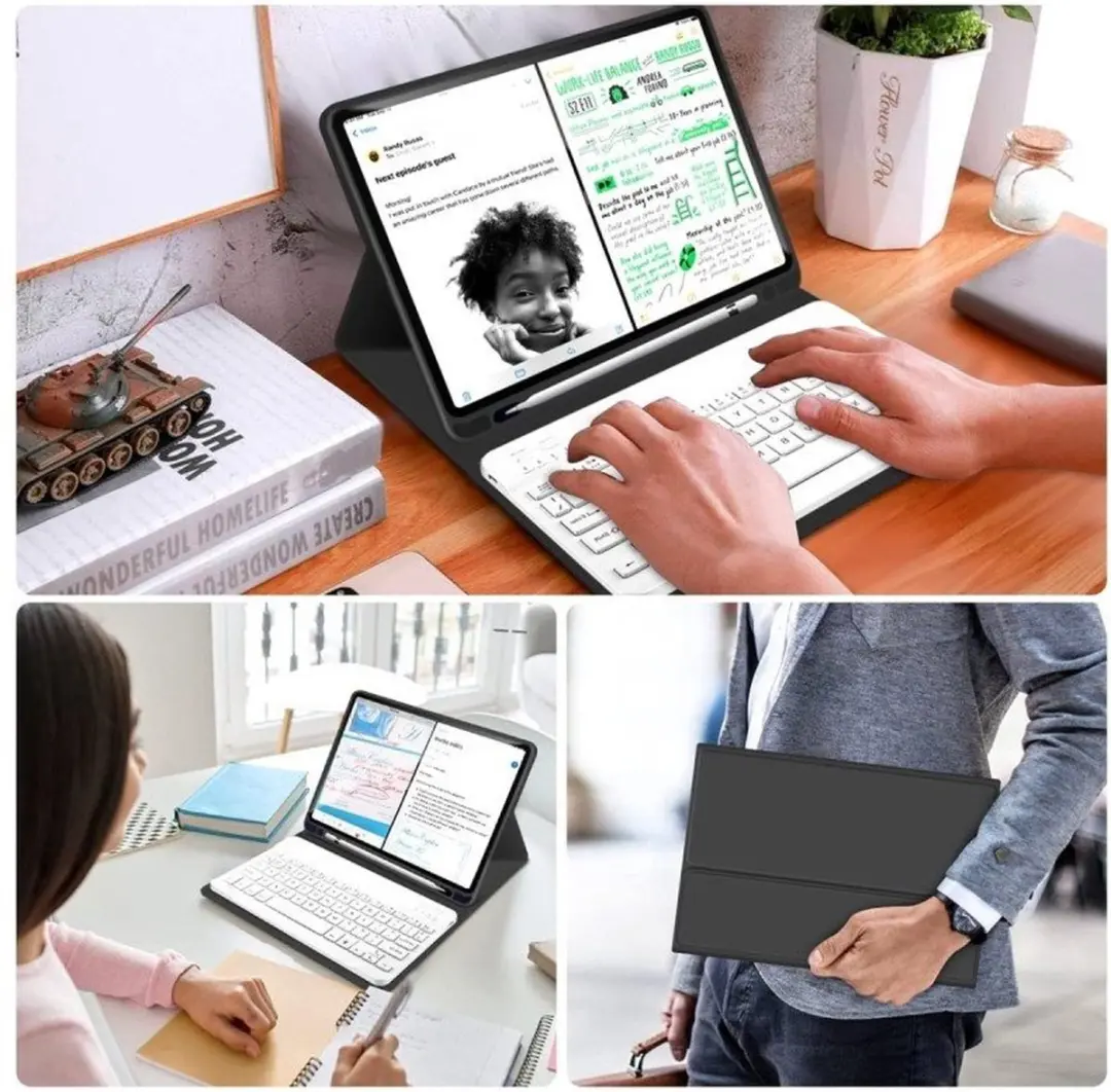 MobiQ Toetsenbord Hoes iPad Mini 7 - QWERTY Bluetooth - Zwart