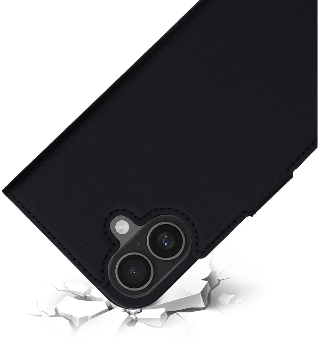 Mobiparts MP-131689 Hoesje iPhone 17 - Wallet Eco Leer - Zwart